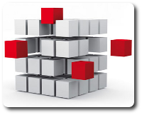 Red & white blocks image